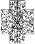 This panel design is found at the Louvre museum in Paris, France.
