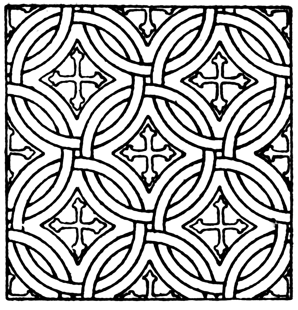 mosaic square pattern clipart etc