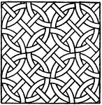 Roman mosaic pattern of interlocking circles.