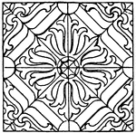 This pillow pattern is a German Renaissance design found in St. George's tomb in Tubingen, Germany.