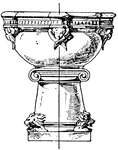 This 17th century stoup is used to hold holy water. It is found in Roman Catholic churches.