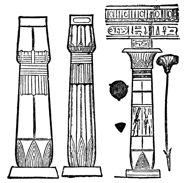 Egypt Types Of Columns Of Clipart Etc