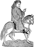 An illustration of Geoffrey Chaucer as a Canterbury pilgrim.  Geoffrey Chaucer (c. 1343 &ndash; 25 October 1400?) was an English author, poet, philosopher, bureaucrat, courtier and diplomat. Although he wrote many works, he is best remembered for his unfinished frame narrative The Canterbury Tales. Sometimes called the father of English literature, Chaucer is credited by some scholars as the first author to demonstrate the artistic legitimacy of the vernacular English language, rather than French or Latin.