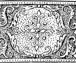 An ornamental tile used as a doodad for decorating a page.