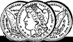 An illustration of three coins.