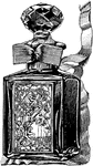 An illustration of a perfume bottle.