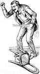 An illustration of an angry man with a turned over chair.