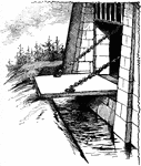 An illustration of a draw bridge.