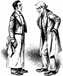 An illustration of two men arguing.