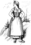 An illustration of a woman with her hands on her hips.