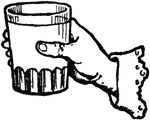 An illustration of a full drinking cup.