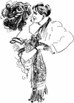 An illustration of a man and woman embracing.