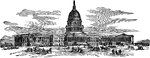 An illustration of the capitol building in Washington D.C.