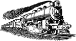 An illustration of a steam train engine.