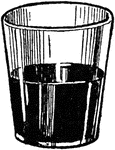 An illustration of a glass half full.