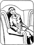 An illustration of a ill young boy.