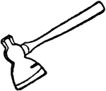 An illustration of a small hatchet.