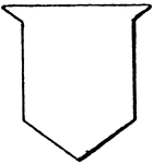 A modern shape of a shield or escutcheon in heraldry.