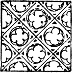 Tiled damaskeening with floral ornaments used in heraldry. "Damaskeening is the name given to minute decoration intended to enliven the various tinctures without interfering with the effect of the colours or altering the coat." -Whitney, 1911