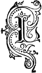 An illustration of a decorative letter L.