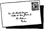 An illustration of an addressed and stamped envelope.