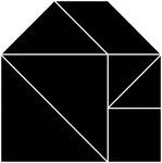 Tangrams, invented by the Chinese, are used to develop geometric thinking and spatial sense. Seven figures consisting of triangles, squares, and parallelograms are used to construct the given shape. This tangram depicts an irregular hexagon.