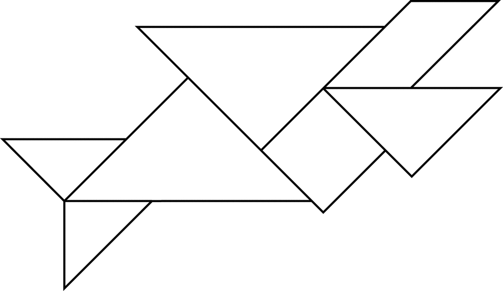 Танграм дельфин схема