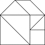 Tangrams, invented by the Chinese, are used to develop geometric thinking and spatial sense. Seven figures consisting of triangles, squares, and parallelograms are used to construct the given shape. This tangram depicts an irregular hexagon.