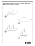 Outlines of boats (sailboat, ship, yacht) made from tangram pieces. Tangrams, invented by the Chinese, are used to develop geometric thinking and spatial sense. 7 figures consisting of triangles, squares, and parallelograms are used to construct the given shapes.