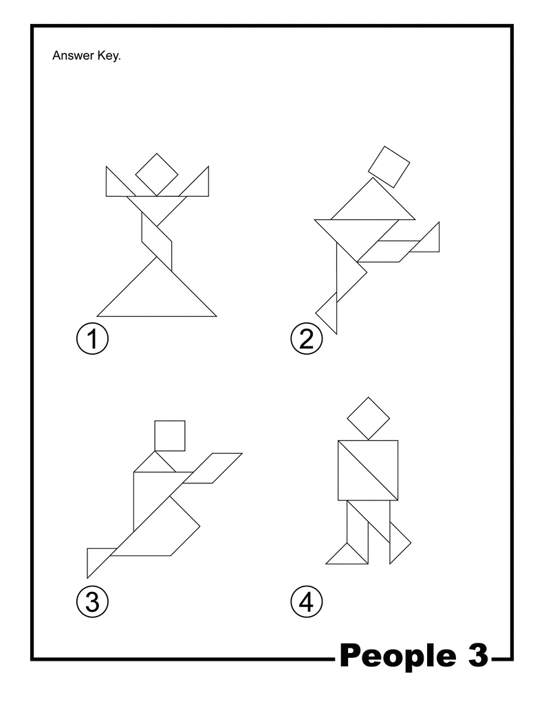 People Outline Solution Tangram Card #3 | ClipArt ETC