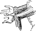 "Gauntlet of mail forming part of the hauberk, 13th century. In medieval armor, a glove of defense." -Whitney, 1911