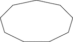 Illustration of a nonregular/irregular convex nonagon. A nonagon is a closed geometric figure with 9 sides.
