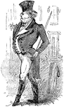 An illustration of a man wearing a top hat.