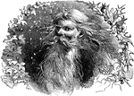 An illustration of a man with a long beard.
