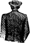 An illustration of the back of a man.