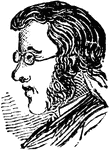 An illustration of the profile of a man.