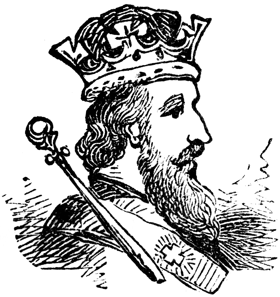 clipart king black and white