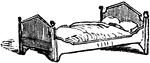 An illustration of a bed.