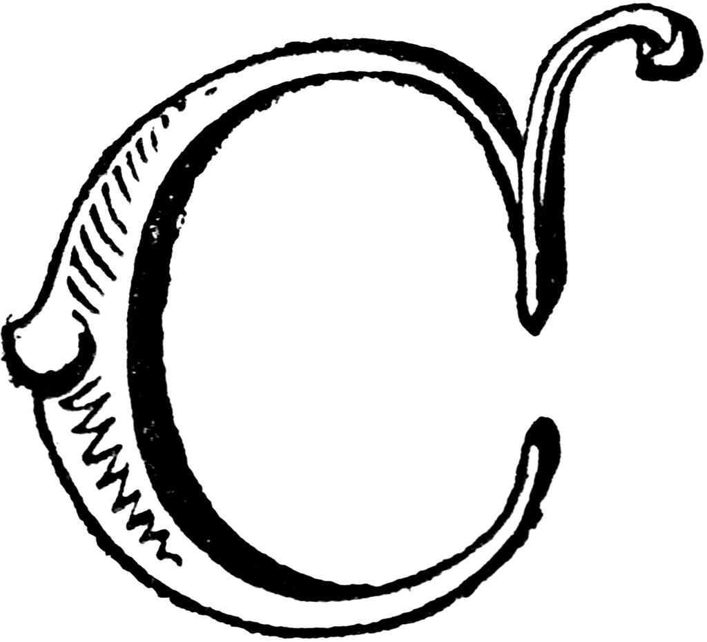 decorative letter c clipart