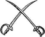 An illustration of two swords crossed.