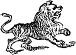 An illustration of a lion.