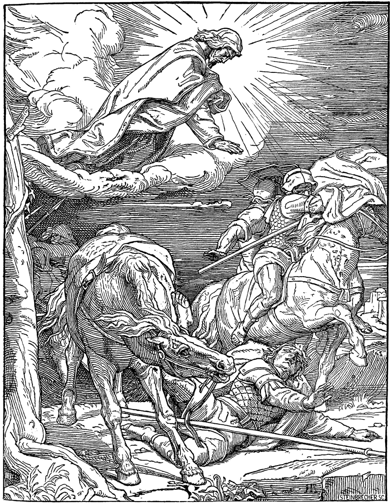 Saul Struck to the Earth on His Way to Damascus | ClipArt ETC