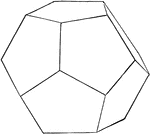 Illustration of a regular dodecahedron. A regular dodecahedron is a polyhedron with twelve equal pentagonal faces.