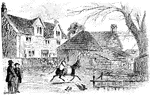 View of the farm-house of Jacob Pocock, near Bath, England, the second training place of the "Bencia Boy," which he was again obliged to leave on account of a complaint being lodged against him before the magistrates.