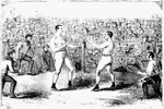 The championship fight between Heenan and Thomas Sayers, on April 17, 1860.