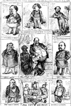 Nast depicts New York corruption with Tweed Ring's national ticket and cabinet for the election of 1872.