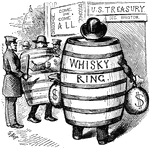 The Whisky Ring Scandal surfaces at the U.S. Treasury.