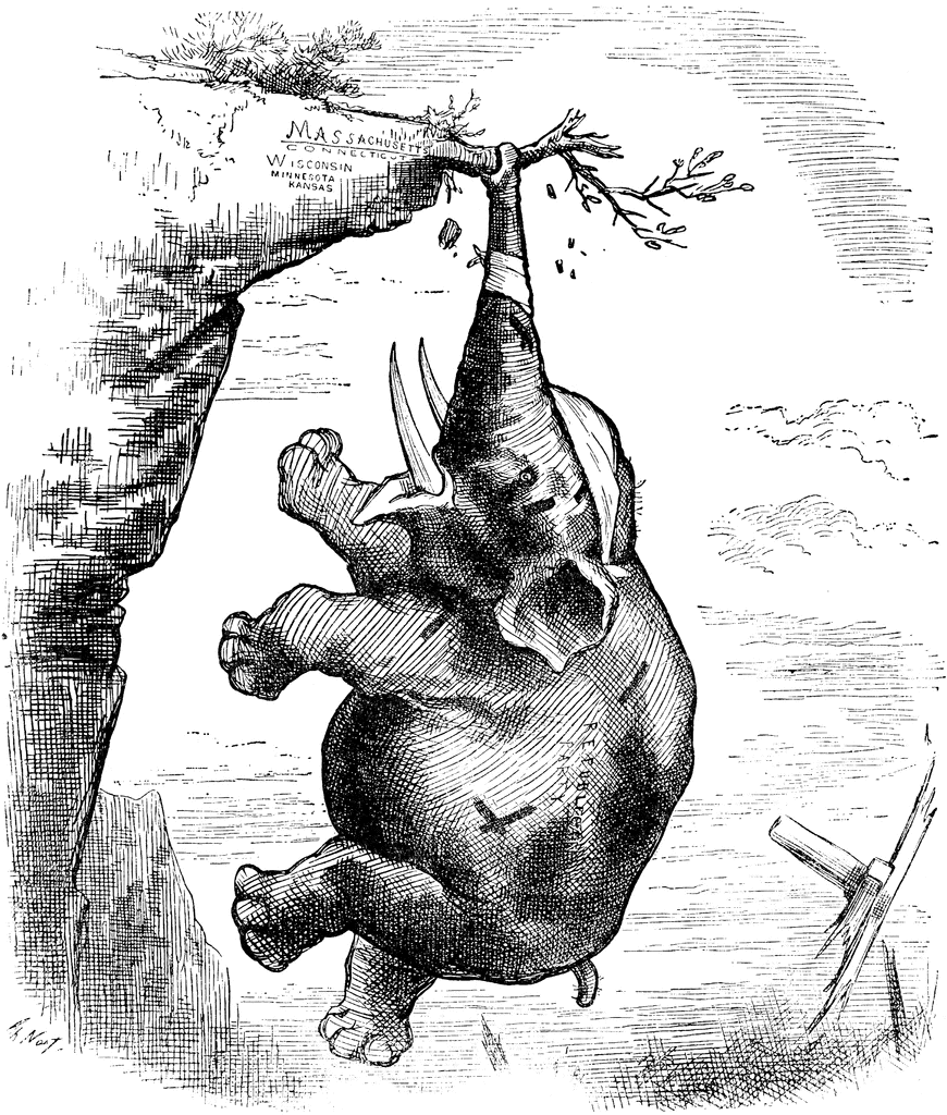Republican Elephant Hanging | ClipArt ETC