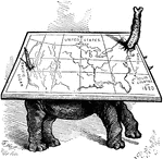 During the 1880 Presidential Elections, the Republican Elephant will carry the nation.