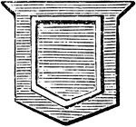 "Azure, an orle, argent. An orle is a perforated inescutcheon, and usually takes the shape of the shield whereon it is placed." -Hall, 1862